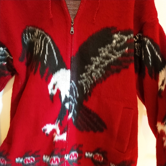 Store Close Mid Of Nov!! ⛓Yari Artesanias eagle red wool jacket⛓ - Picture 3 of 6